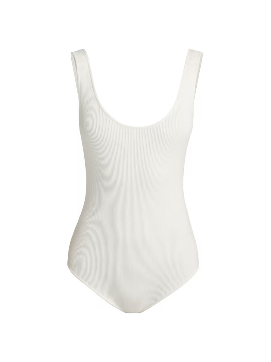Delaney Rib-Knit Scoopneck Bodysuit | Saks Fifth Avenue