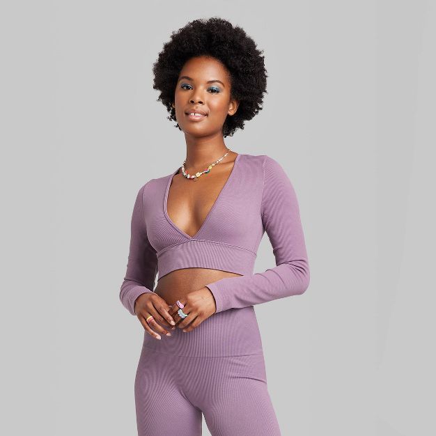 Women's Long Sleeve Seamless Tiny Top - Wild Fable™ | Target