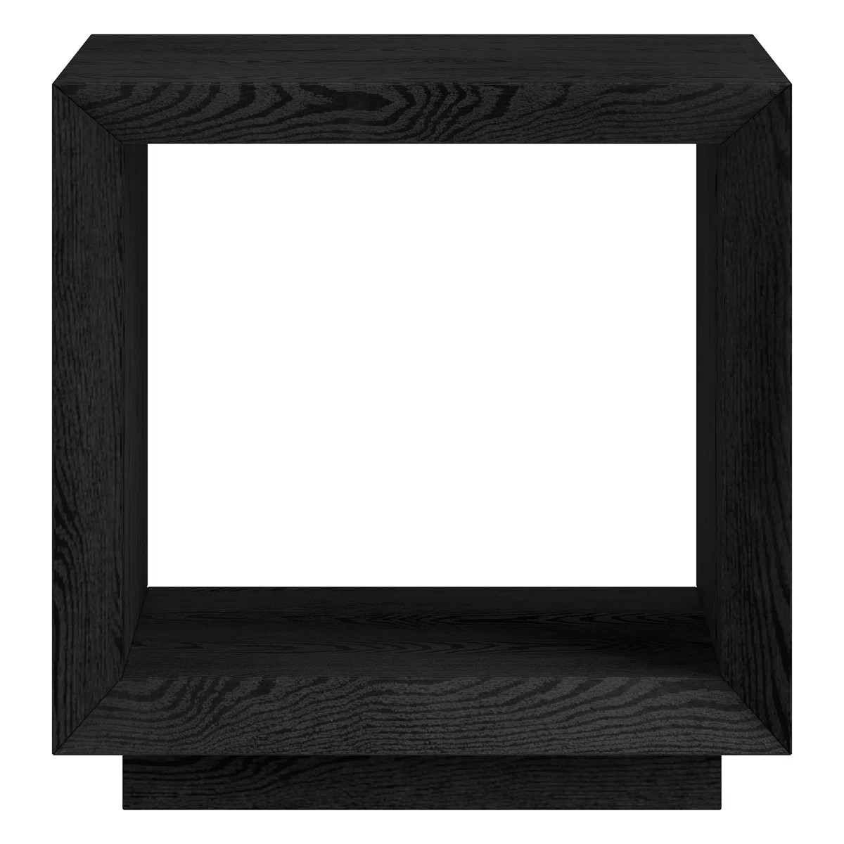 22" Wide End Table with Open Lower Shelf — Black Grain Scandinavian MDF Side Table for Living R... | Wayfair North America