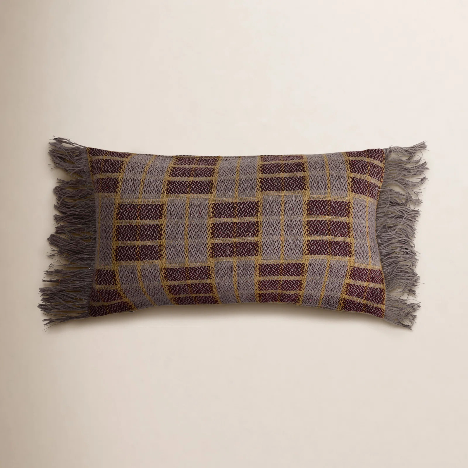 Esther Plaid Cotton Lumbar Throw Pillow | AllModern