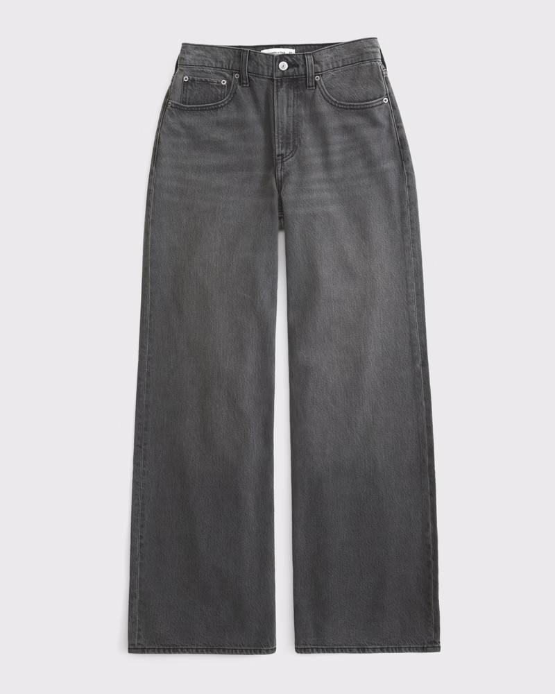 Curve Love High Rise Wide Leg Jean | Abercrombie & Fitch (US)