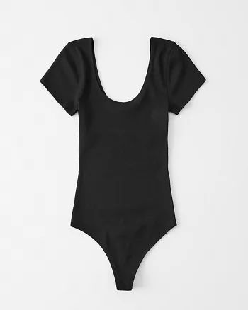 Short-Sleeve Scoopneck Bodysuit | Abercrombie & Fitch US & UK