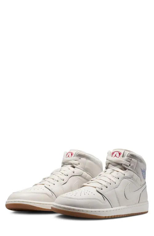 Air Jordan 1 Mid SE Basketball Sneaker in Phantom/sail at Nordstrom, Size 14 | Nordstrom