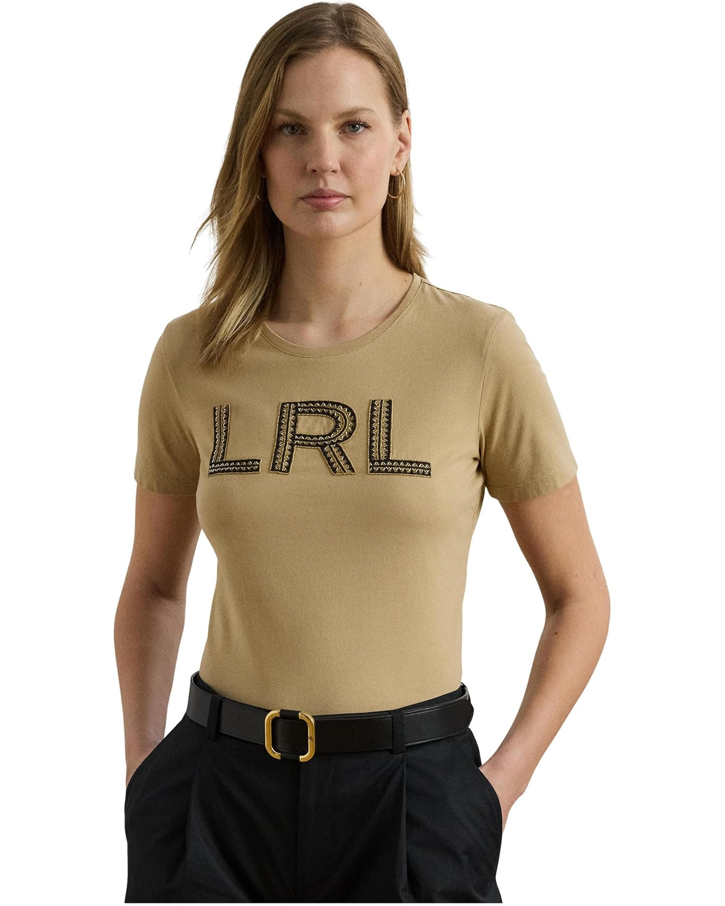 Beaded-logo Cotton Jersey Tee | Zappos