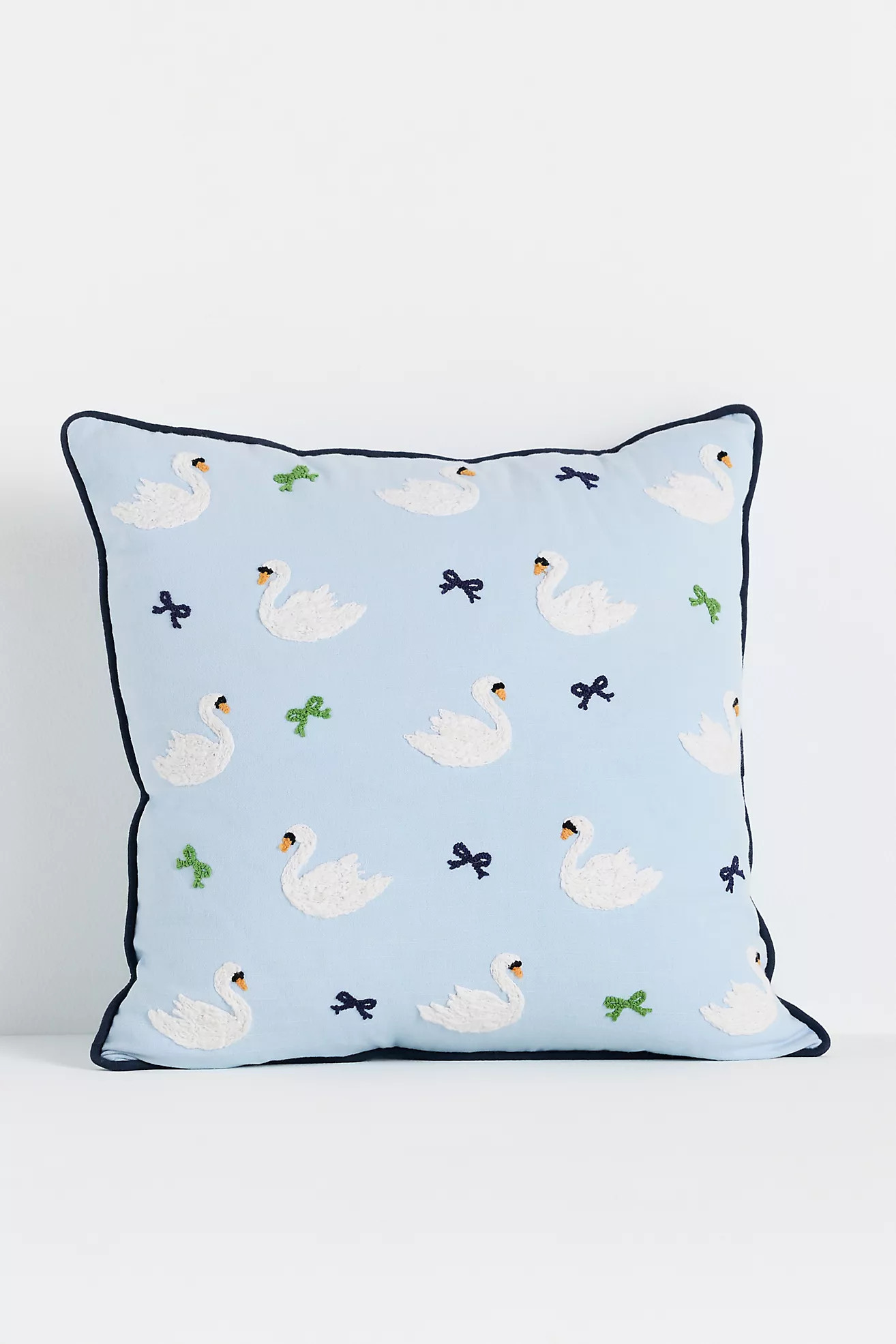 Icon Cotton Embroidered Pillow | Anthropologie (US)