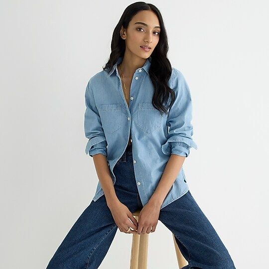 Classic-fit chambray shirt | J.Crew US