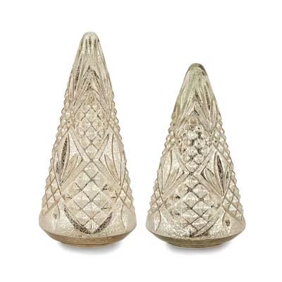 North Pole Trading Co. Chateau Led Mercury Glass Christmas Tabletop Tree Collection | JCPenney