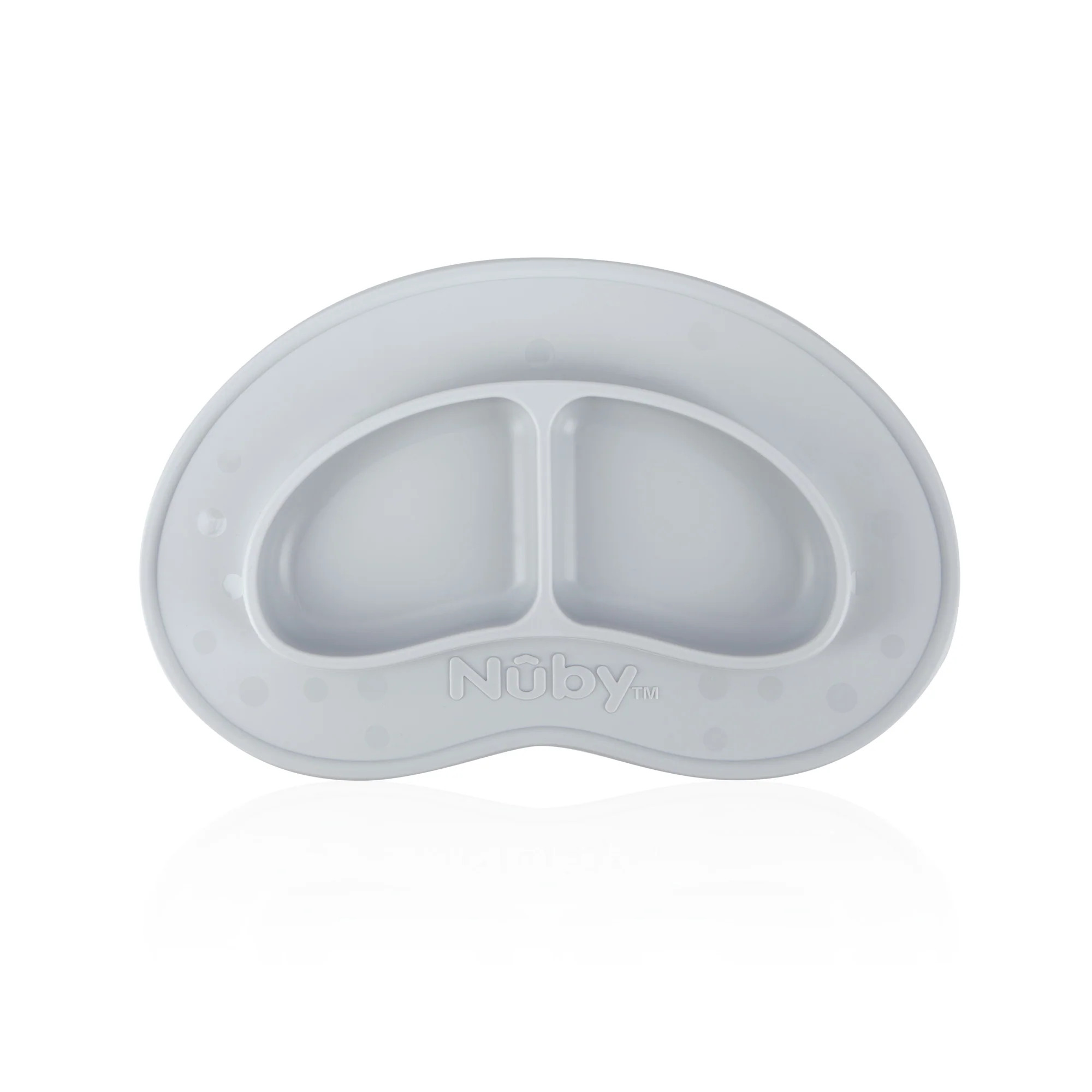 Sure Grip Miracle Mat 2-Section Plate | Grey | Nuby (US)