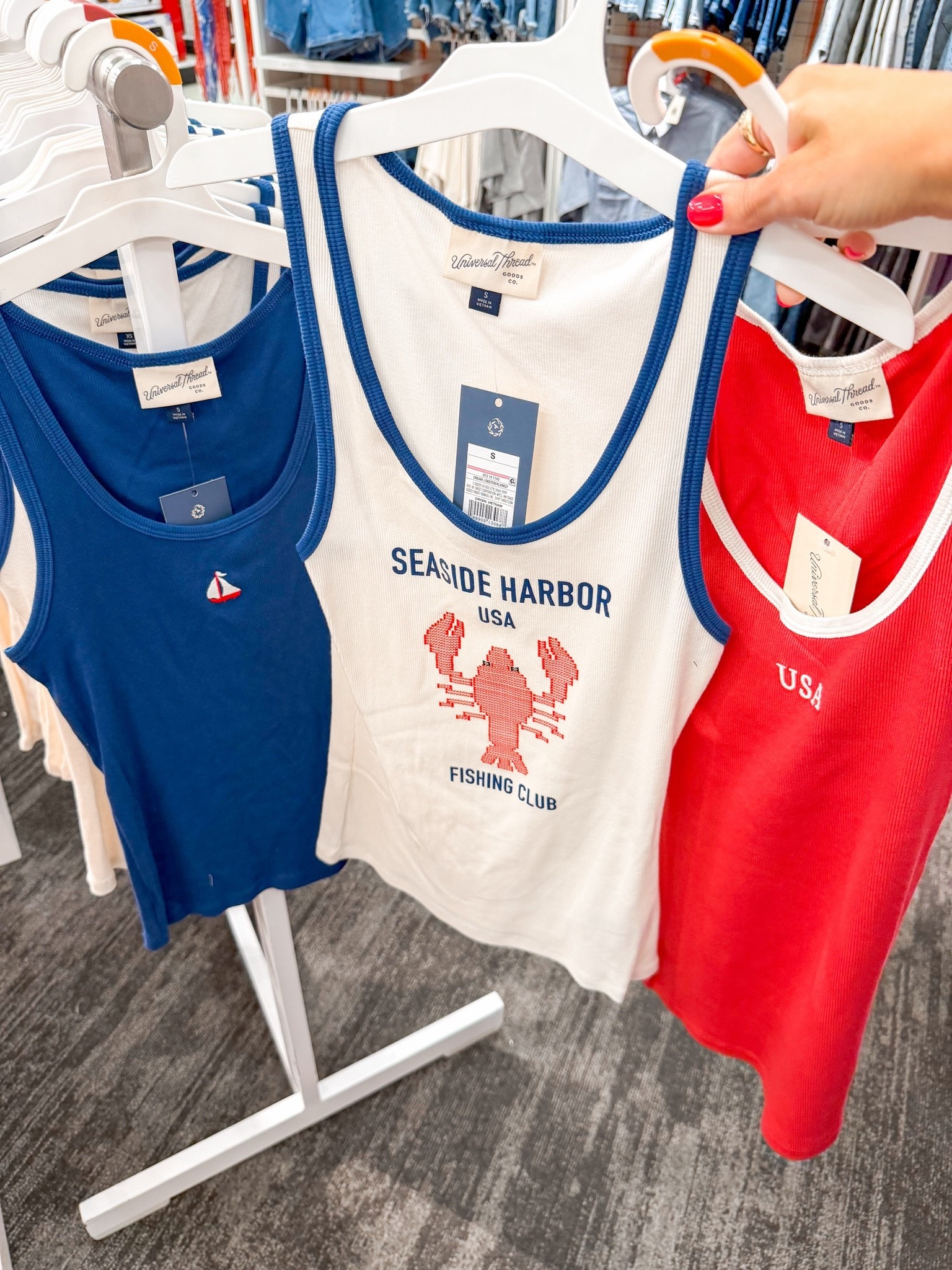 New tanks! 
Red white and blue
4th of July