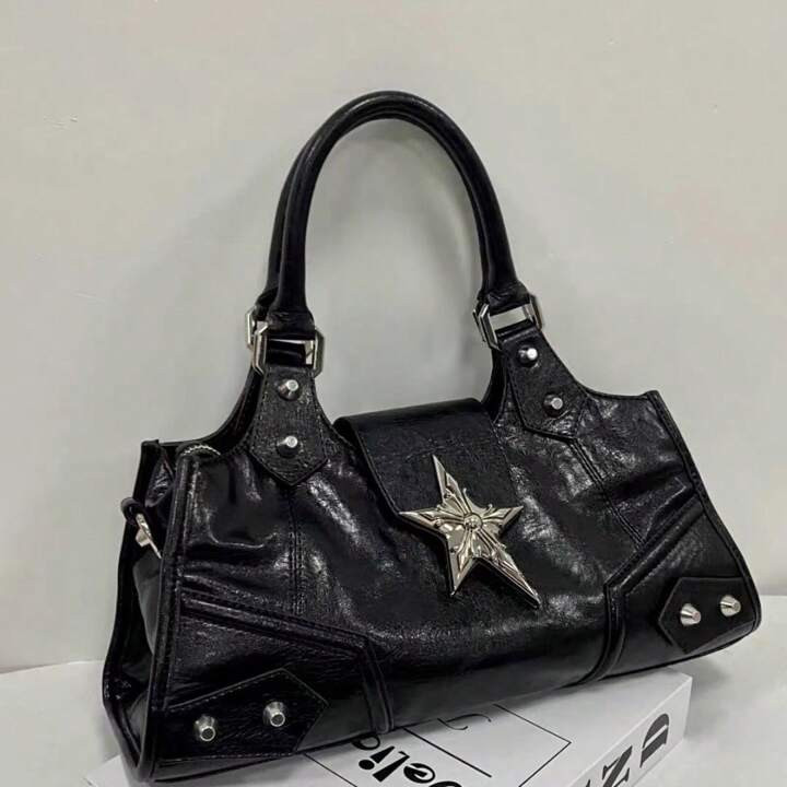 Ster Populair Meisje Motorfiets Tas Punk Onderarmtas Y2K Schouder Crossbody-tas | SHEIN