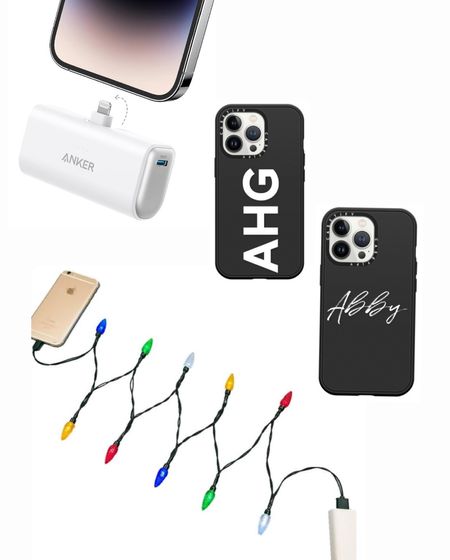 Small lightweight portable cellphone charger. Custom Casetify cell phone case. Christmas lights cell phone charger. Computer charger. 

#LTKfindsunder50 #LTKGiftGuide #LTKHoliday