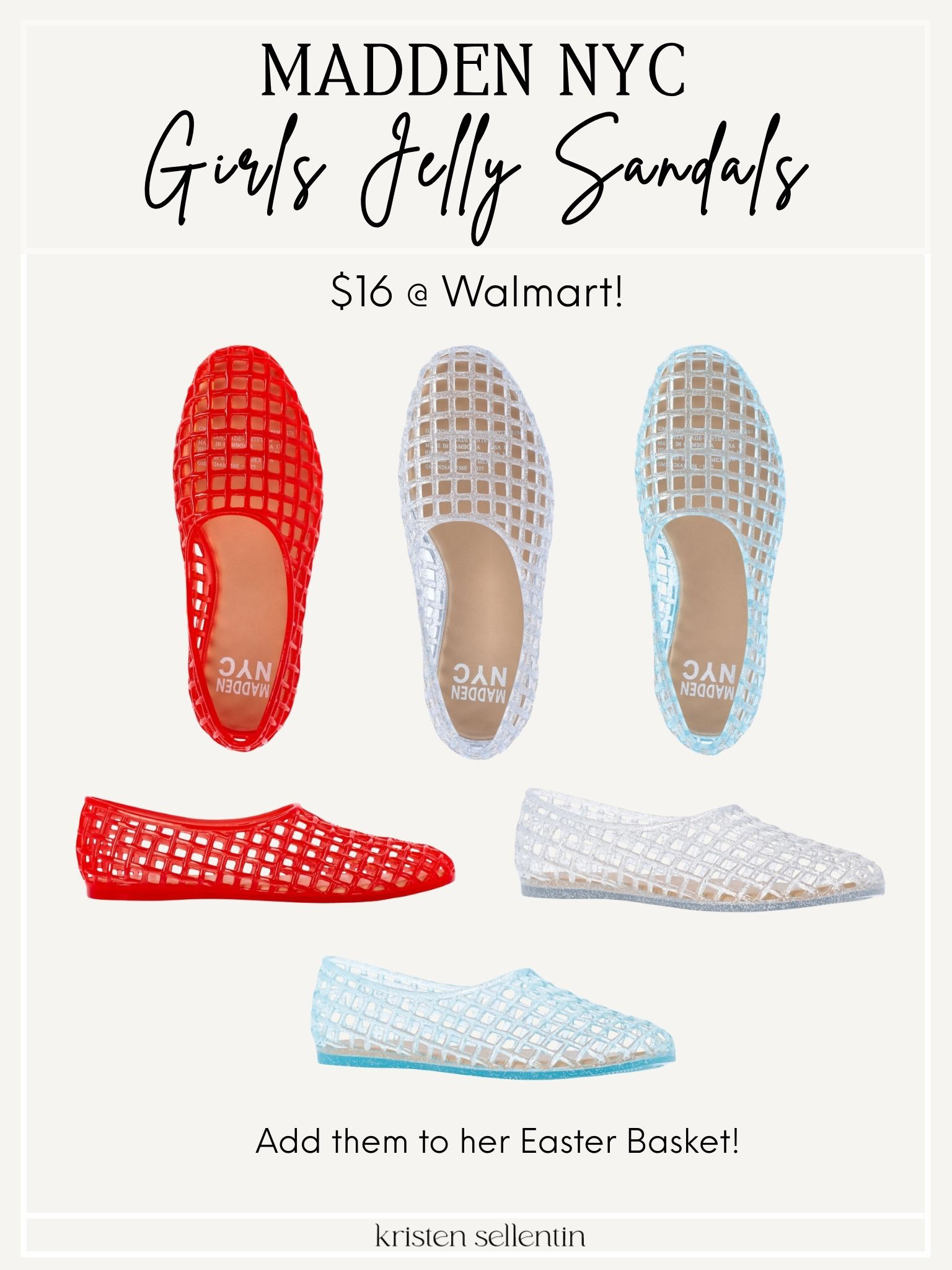 New @walmart jelly shoes they are so cute! Perfect to add into your girls Easter Basket! Only $16! 

 

#LTKSeasonal #LTKSwim #LTKKids