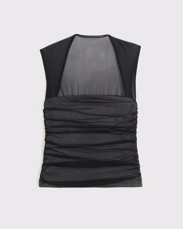 Women's The A&F Ava Mesh Top | Women's Tops | Abercrombie.com | Abercrombie & Fitch (US)