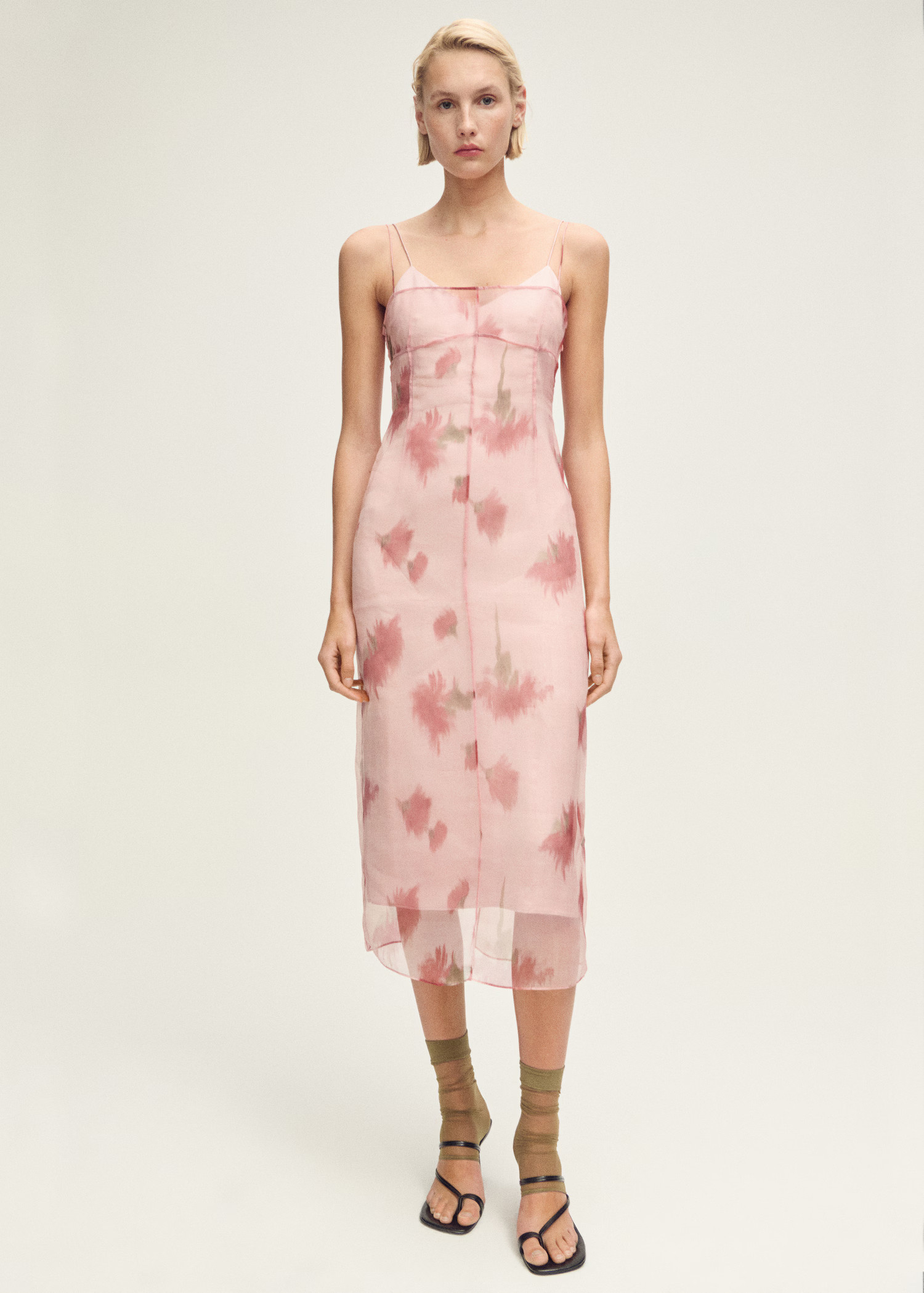 Floral print combined dress - Women | MANGO United Kingdom | MANGO (UK)