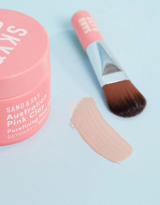 Sand & Sky – Gesichtsmaske für feinere Poren mit rosa Tonerde aus Australien | ASOS DE