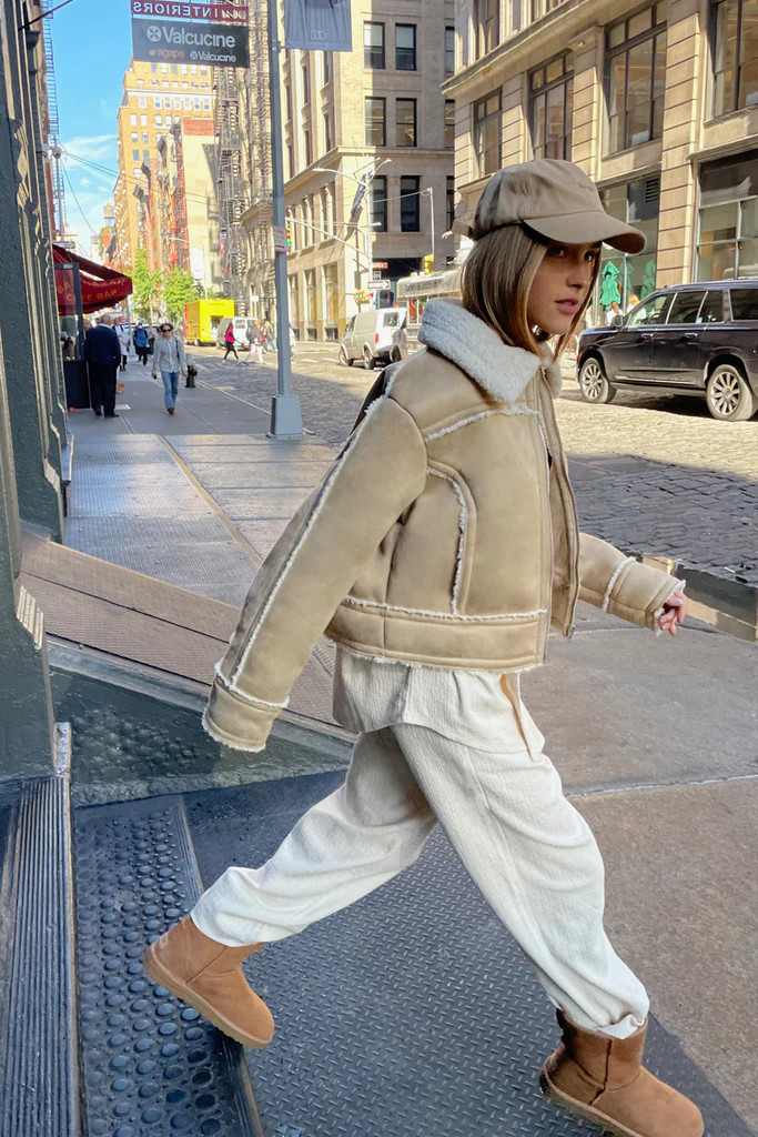 CROPPED SHERPA JACKET | OAK + FORT