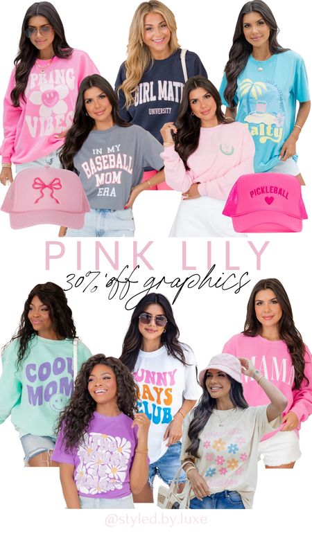 30% off graphics at pink lily!

Graphic T-shirt, graphic sweatshirt, baseball hat, sale, casual outfit 

#LTKstyletip #LTKsalealert #LTKSeasonal