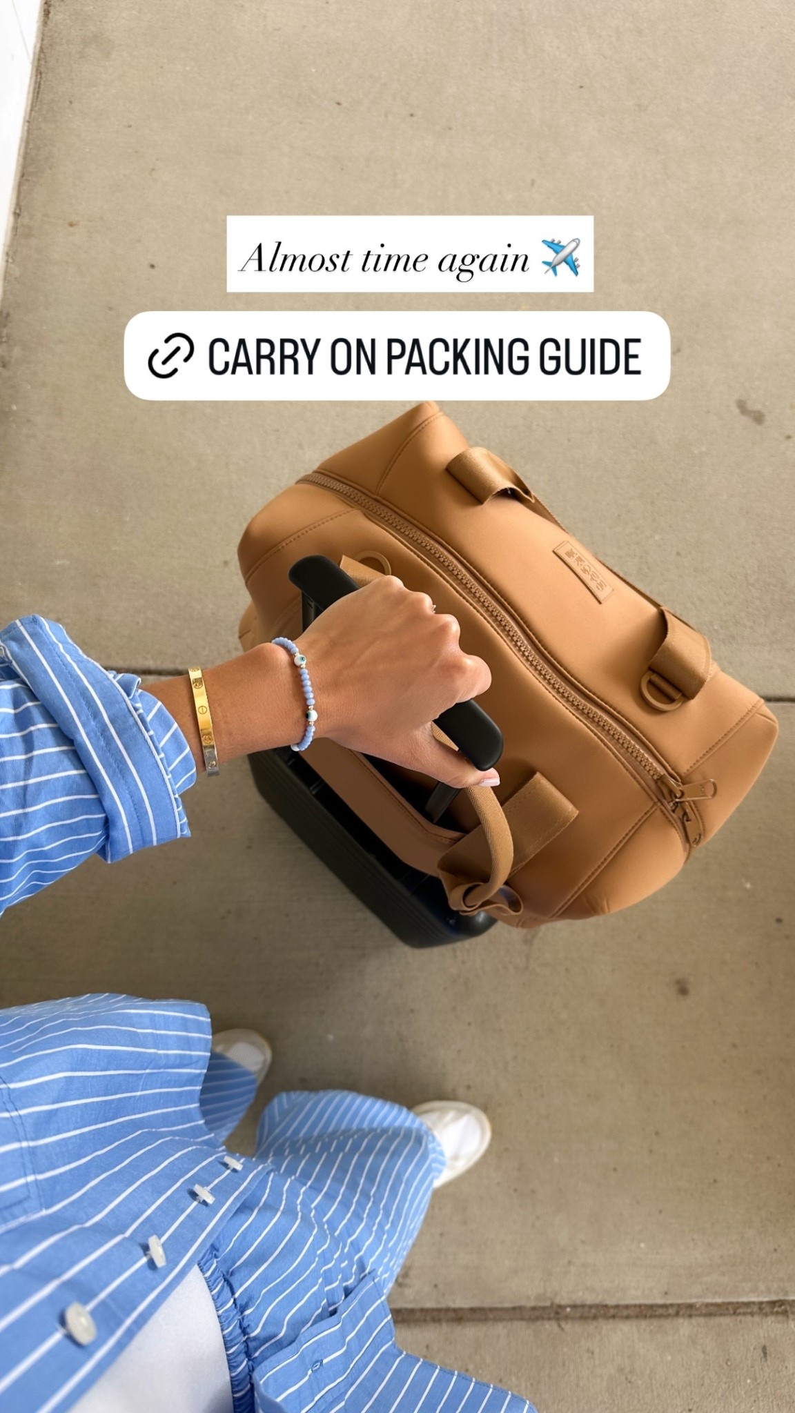 Travel outfit, luggage. 

#LTKstorytime #LTKTravel #LTKdayinmylife