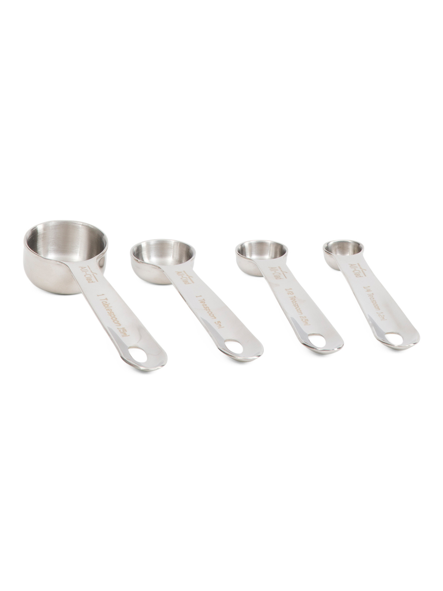 4pc Tri-ply Stainless Steel Measuring Spoon Set Slightly Blemished | TJ Maxx