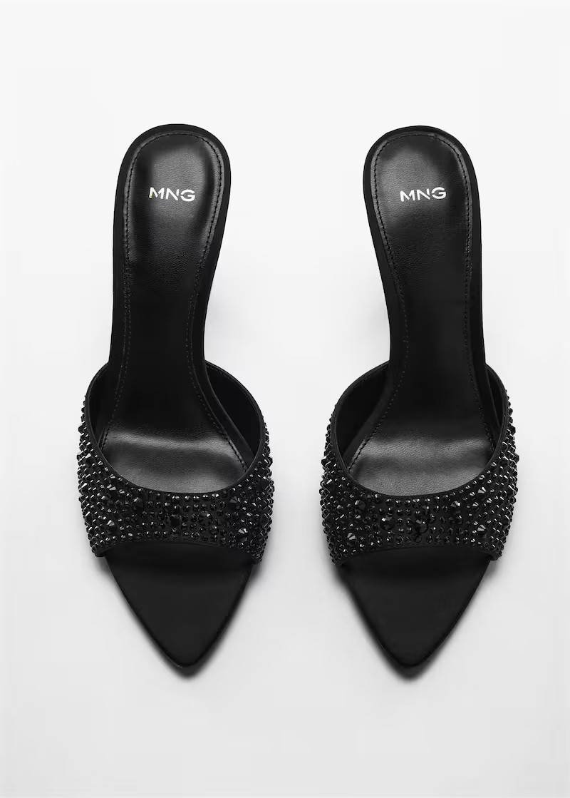 Heeled sandals with rhinestone detail -  Women | Mango USA | MANGO (US)