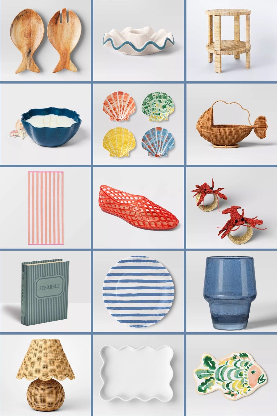 15 new Target finds I’m loving for summer entertaining + playful coastal vibes 🌊🐚 From scalloped trays to fish-shaped baskets, these picks are full of charm and color — perfect for mixing into your beach house, playroom, or backyard setup! Can’t get over those lobster napkin rings and that rattan lamp 🦞🧡

#TargetStyle #LTKhome #LTKfinds #CoastalDecor #PlayfulStyle #SummerVibes #TargetFinds #BeachHouseStyle #RattanDecor #ColorfulHome #LTKunder50

#LTKFindsUnder50 #LTKHome #LTKFindsUnder100