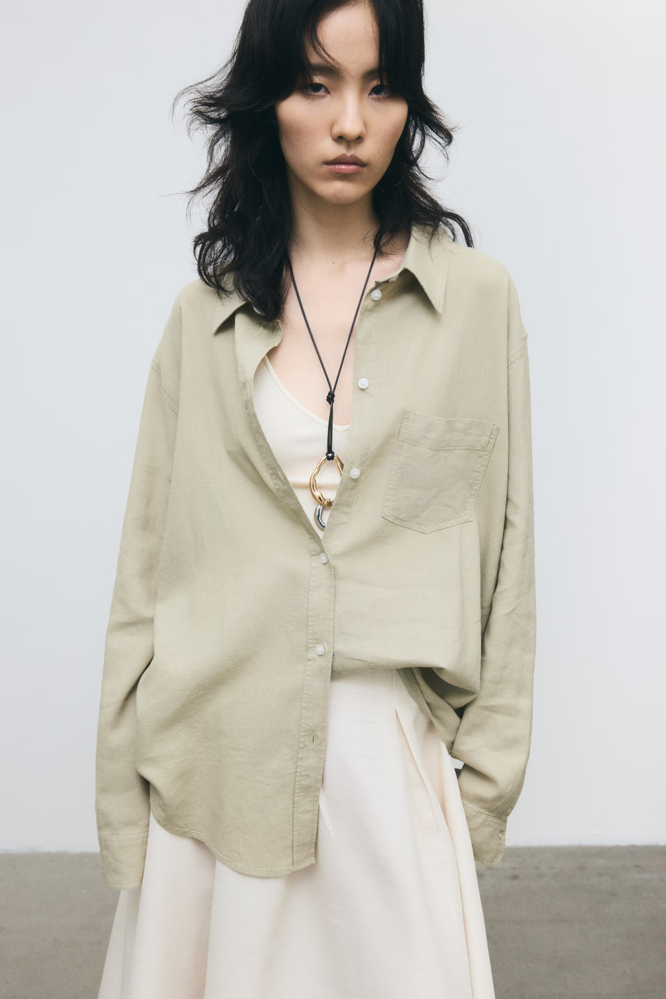 Linen-blend Shirt | H&M (US + CA)