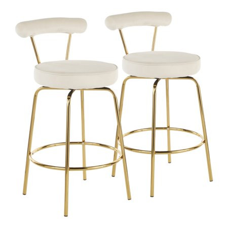 LumiSource Rhonda 26 in. Counter Stool - Set of 2 | Walmart (US)