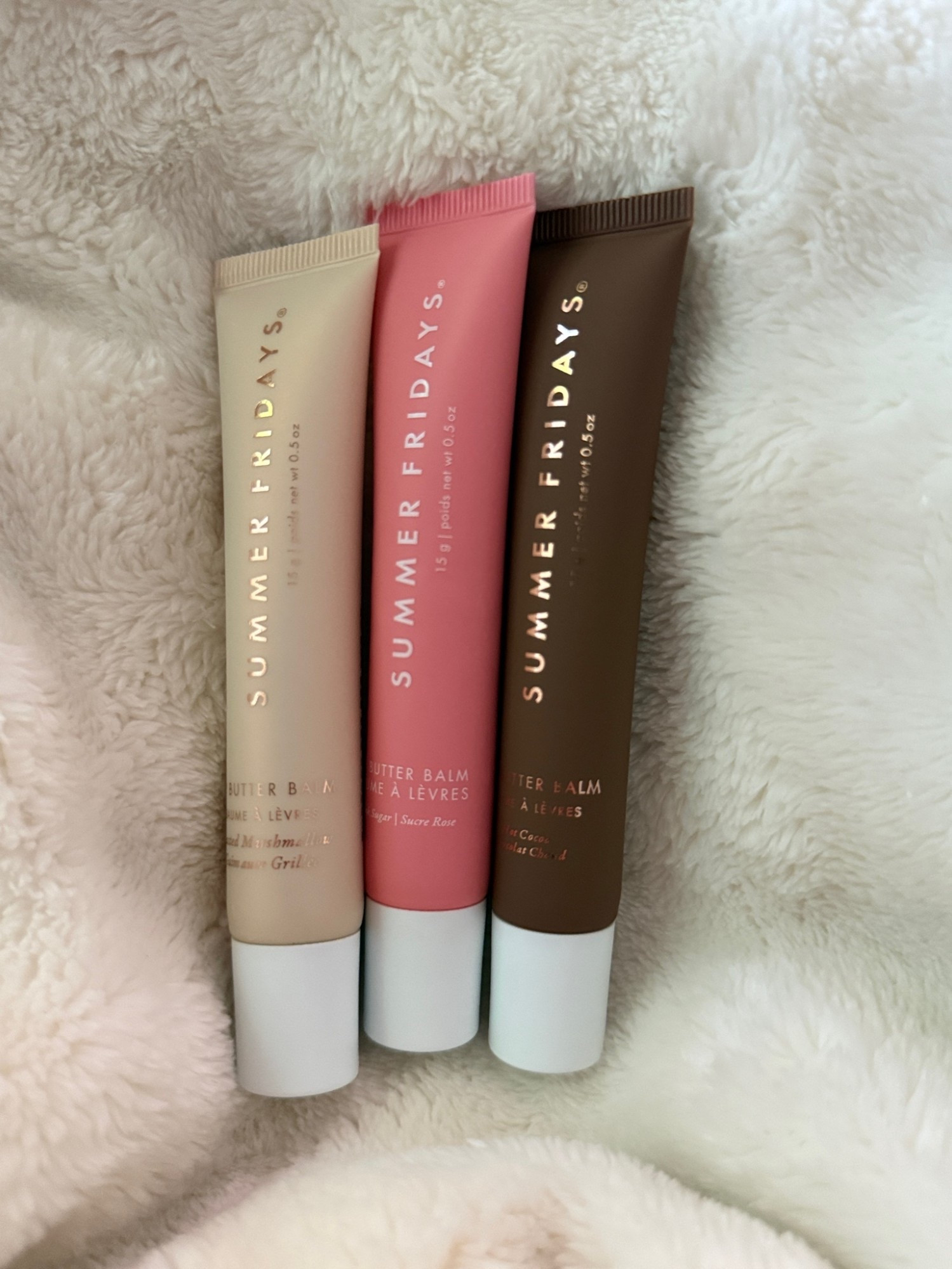 Three Summer Fridays Lip Butter Balm shades currently in my rotation: Pink Sugar, Toasted Marshmallow, and Hot Cocoa. 🤎💗

Pink Sugar is the easy everyday option—a sheer light pink that works with basically any makeup look.

Then we have the cozy shades: Toasted Marshmallow, with its subtle golden shimmer, and Hot Cocoa, a sheer warm chocolate that’s perfect as we head into fall and the holiday season.

And here’s your little beauty PSA: Toasted Marshmallow and Hot Cocoa were limited-edition holiday shades, but I’ve still spotted them online at Kohl’s. 👀

If you missed them the first time around, it might be worth checking before they’re gone.

Shop my Summer Fridays Lip Butter Balm picks on LTK — Rebecksley.

Save this for later if you’re building your fall lip balm lineup.

#LTKselfcare #LTKfitnessgoals #LTKBeauty