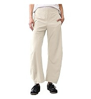 SeeLuNa Women Barrel Travel Pants Elastic Waistband Tapered Leg Baggy Mid Rise Work Trousers Loun... | Amazon (US)