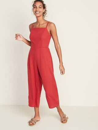 Linen-Blend Cami Jumpsuit for Women | Old Navy (CA)