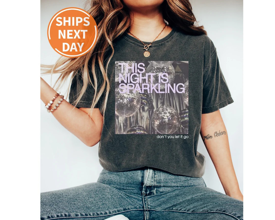 This Night is Sparkling Shirt, Graphic Shirt, Merch Shirt, Swiftie Shirt, Lyrics Shirt, Concert  ... | Etsy (US)
