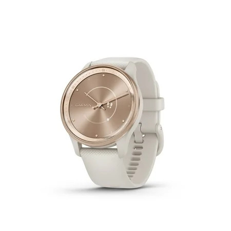 vívomove® Trend Peach Gold Stainless Steel Bezel with Ivory Case and Silicone Band | Walmart (US)