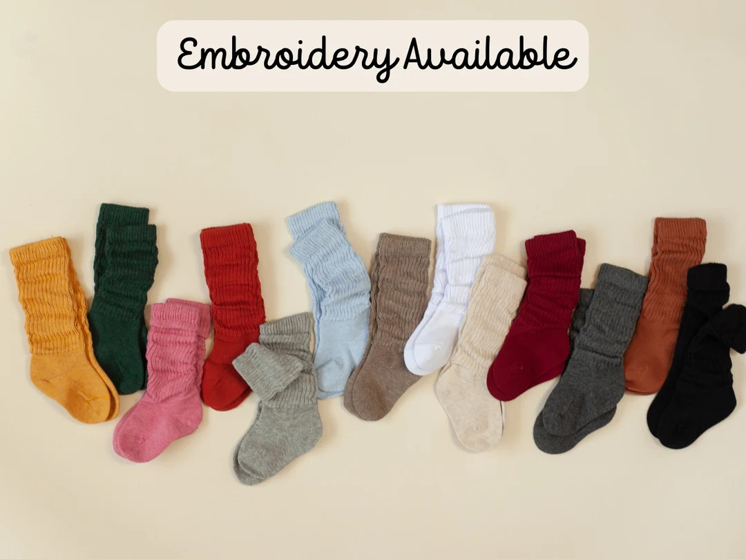 Accordion Scrunch Socks, Slouch Socks, Baby Socks, Scrunch Socks, Socks, Kids Socks, Pregnancy An... | Etsy (US)