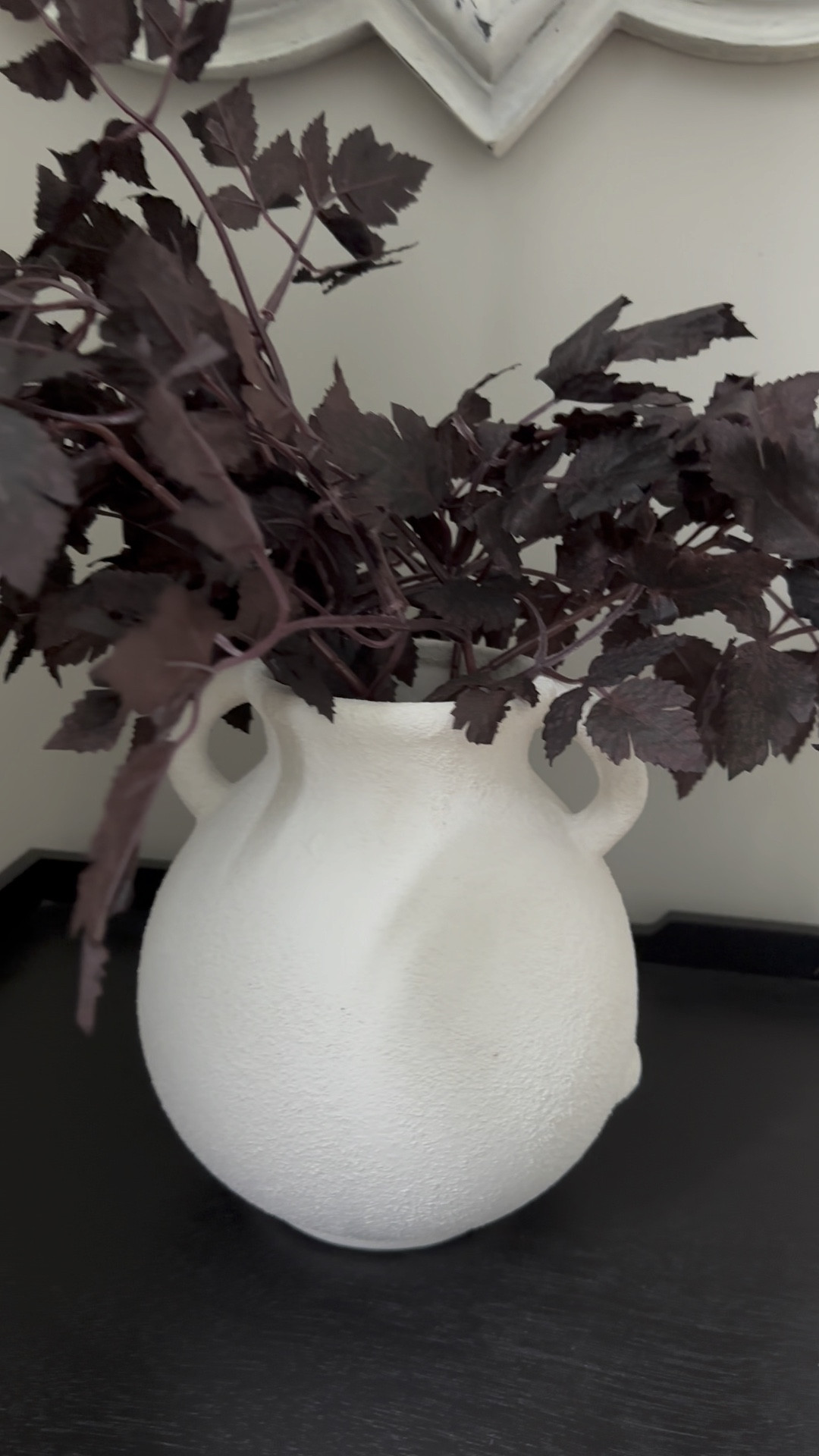 Fall entryway update faux floral purple leaf stem

#LTKSeasonal #LTKHome #LTKFindsUnder100