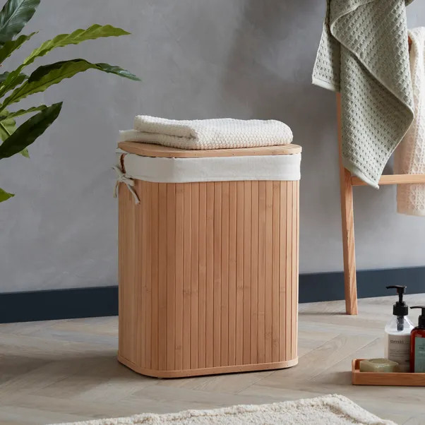 Woodford Bamboo Laundry Basket | Dunelm (migrated)