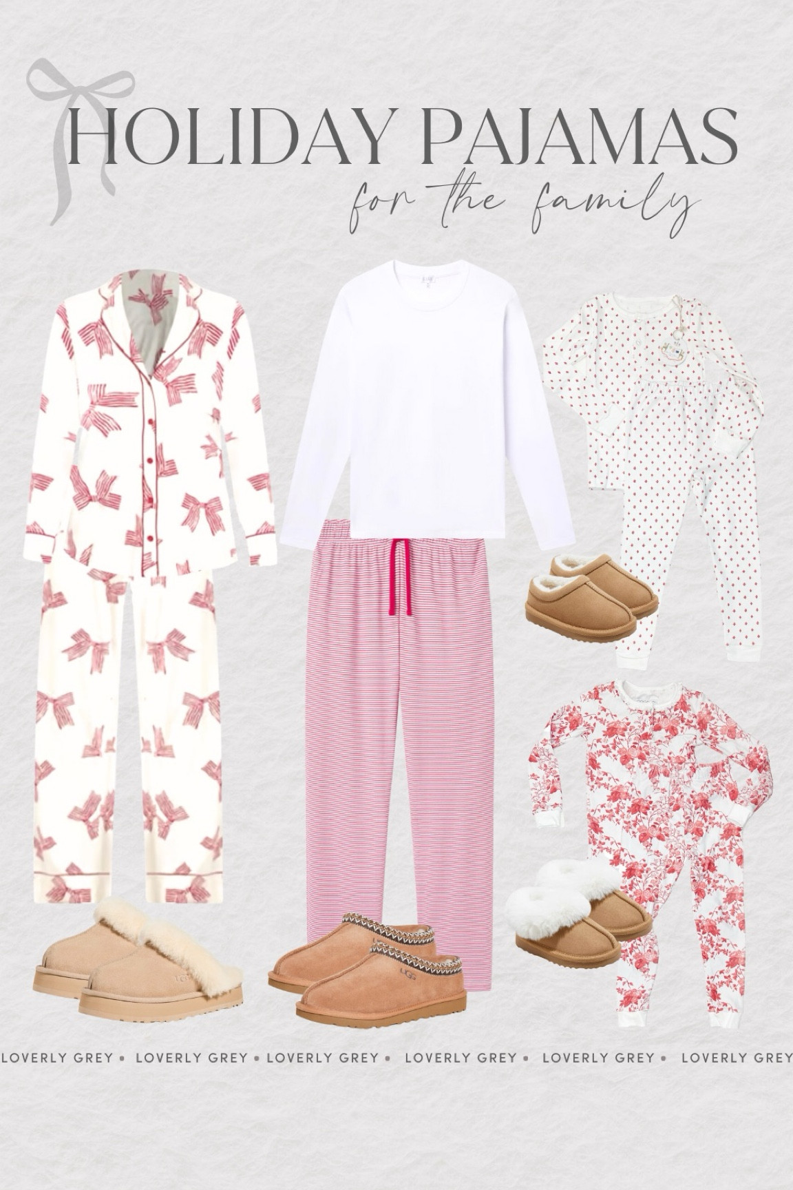 I love that these are a more coordinated look rather than all the same pattern! I need this bow set! 


Loverly grey, holiday, Christmas, Christmas pajamas, family 

#LTKStyleTip #LTKHoliday #LTKFamily