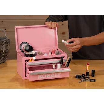 Kobalt Mini 10.83-in 2-Drawer Pink Steel Tool Box | Lowe's