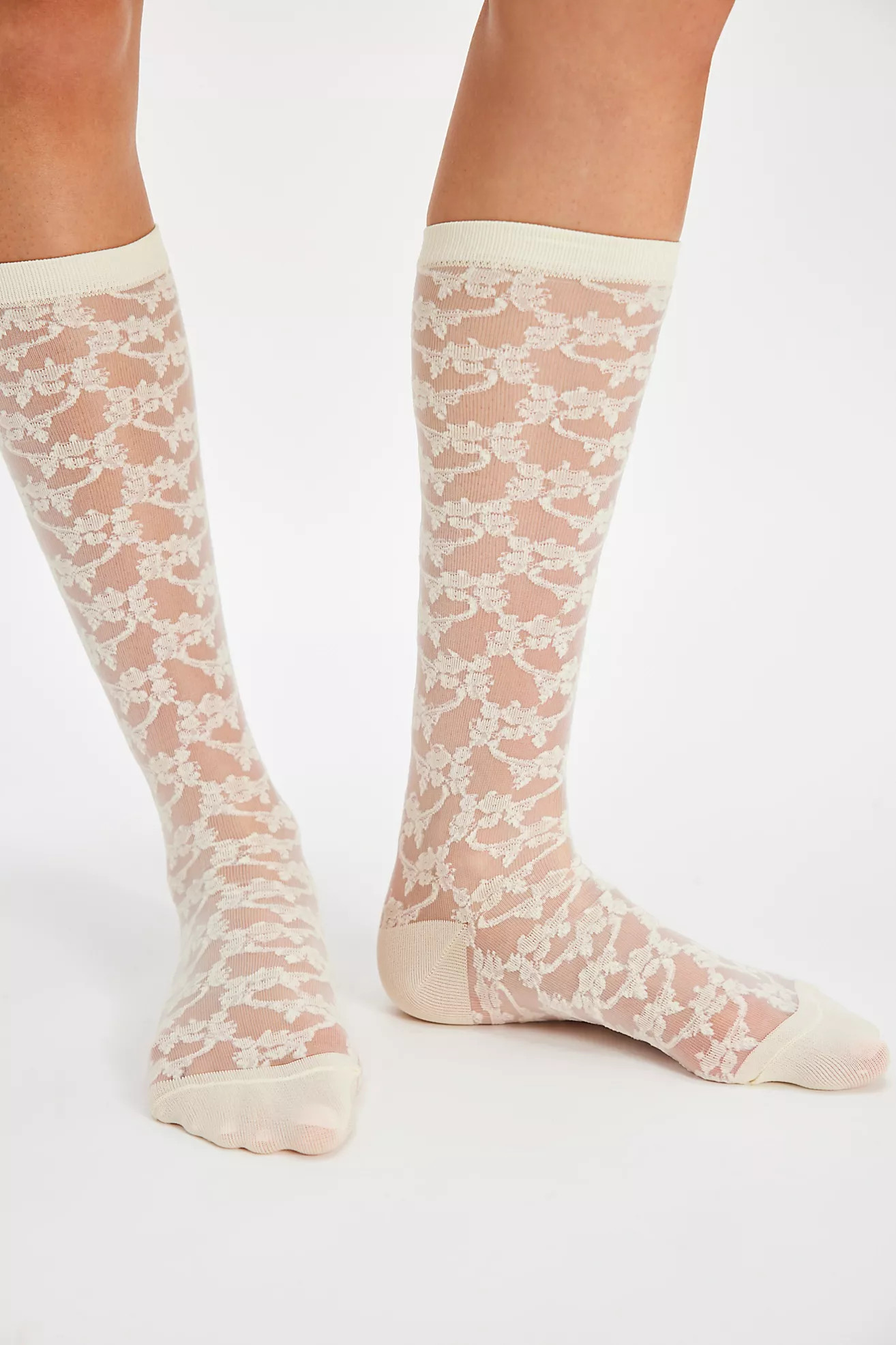 Amour Lace Knee High Socks | Free People (Global - UK&FR Excluded)