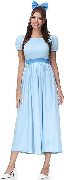 For G and PL Halloween Cosplay Princess Blue Maxi Dress | Amazon (US)