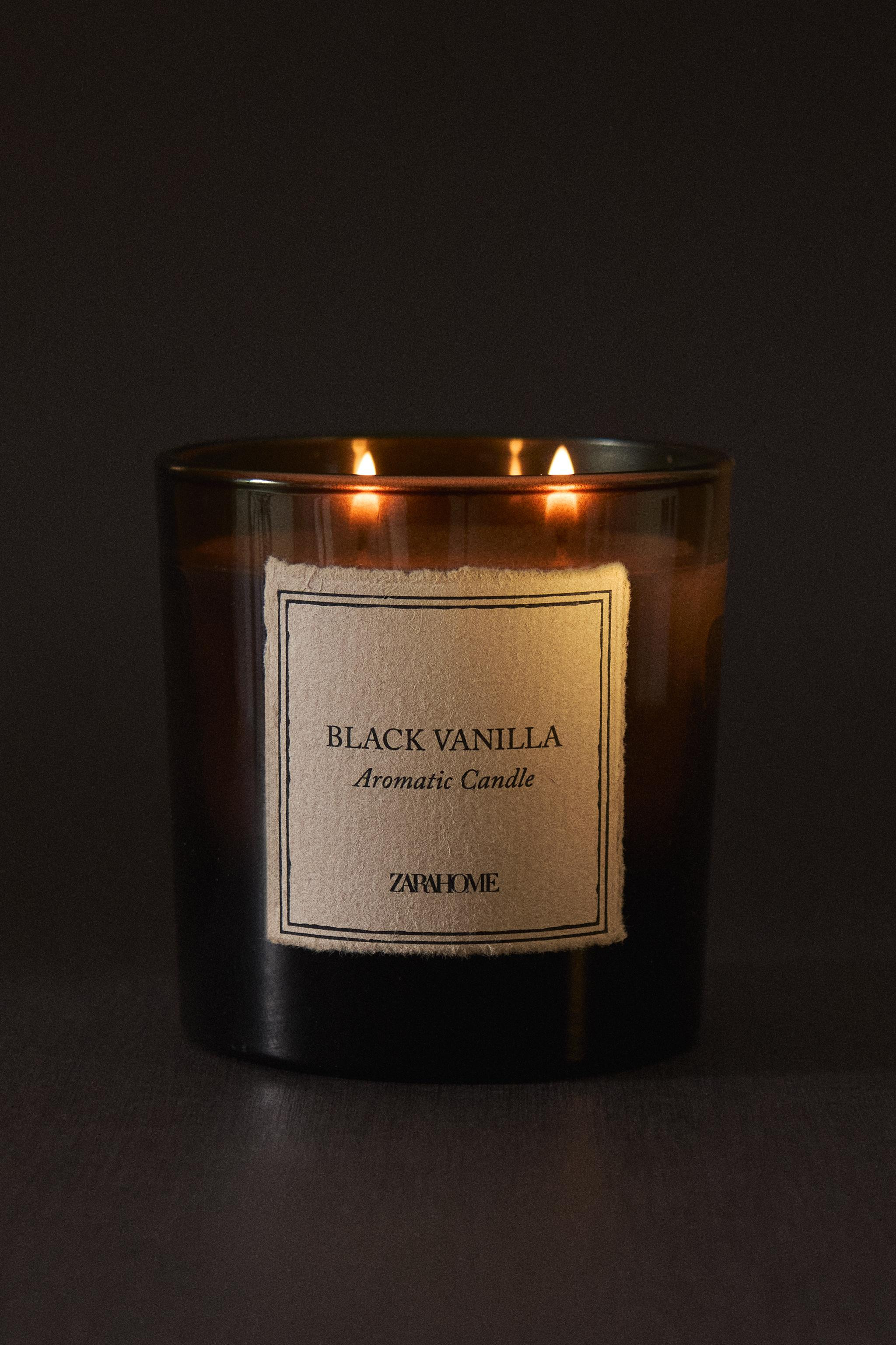 (350 G) BLACK VANILLA SCENTED CANDLE | Zara UK