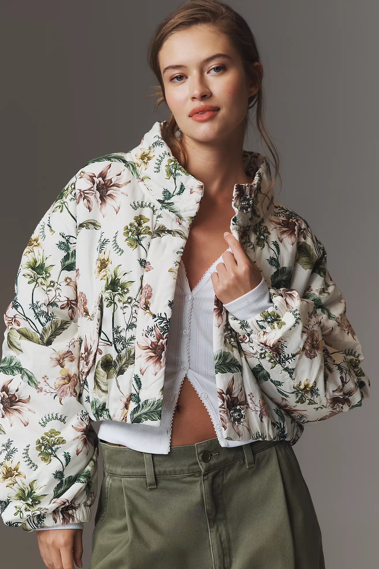 By Anthropologie Cropped Bomber Jacket | Anthropologie (US)