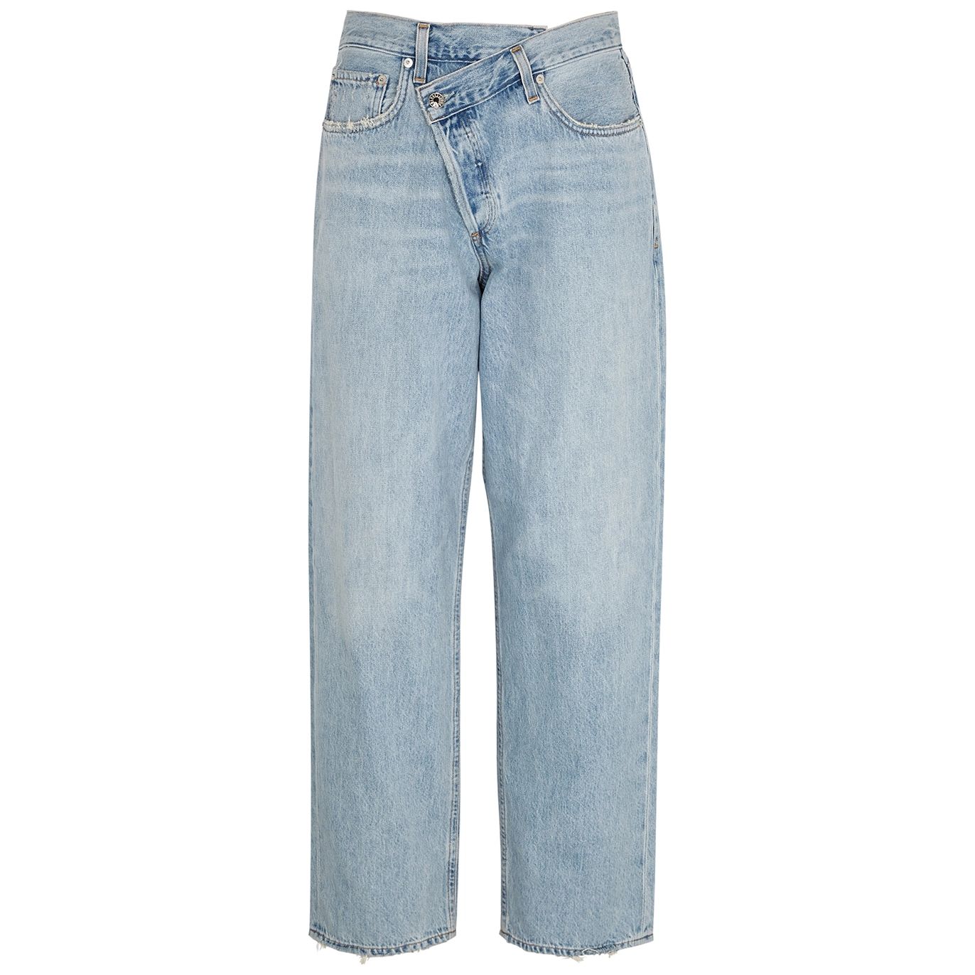 Agolde Criss Cross Light Blue Straight-leg Jeans - W30 | Harvey Nichols (Global)