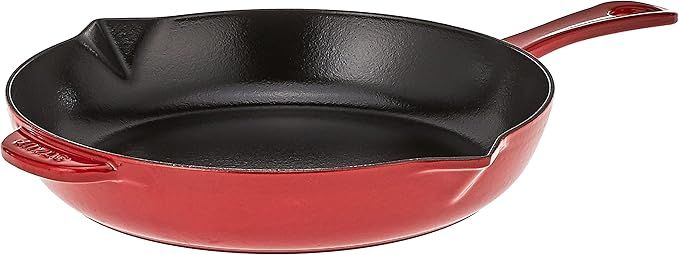 Staub Cast Iron 10-inch Fry Pan - Cherry, Made in France | Amazon (US)