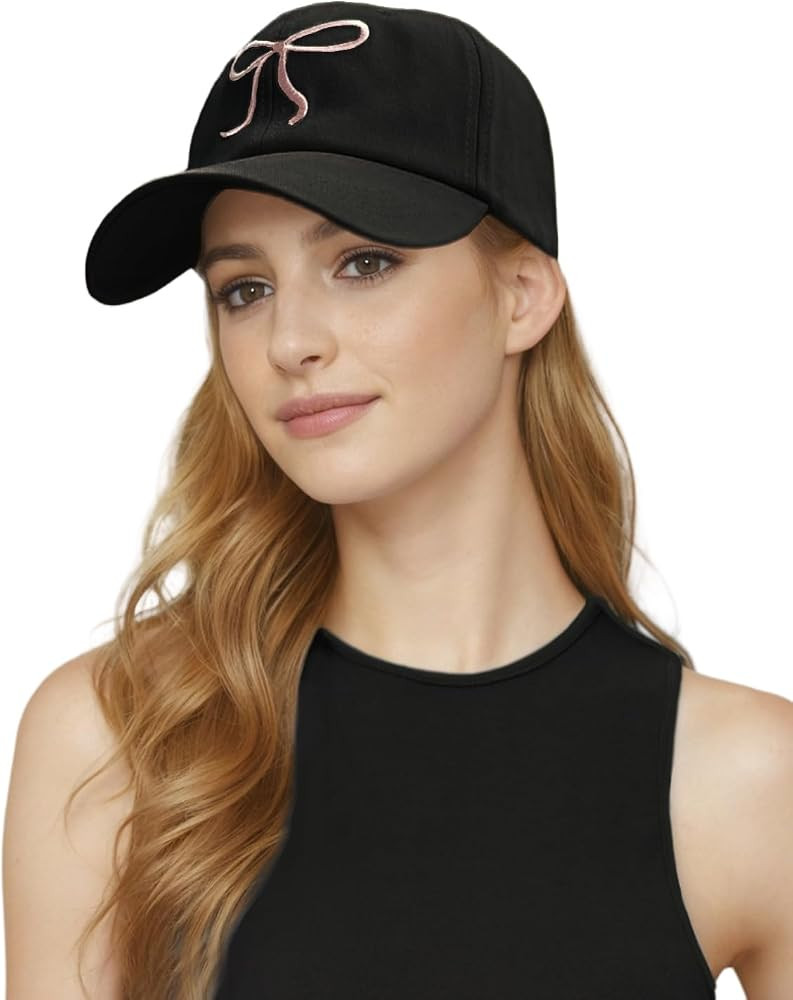 Womens Bowknot Embroidered Trucker Hat Trendy Mesh Baseball Cap Adjustable Snapback Cap Summer Gi... | Amazon (US)