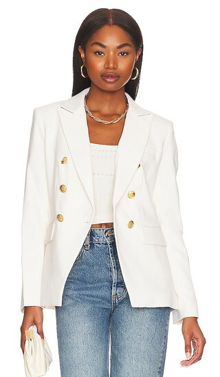 Preston Blazer in White | Revolve Clothing (Global)