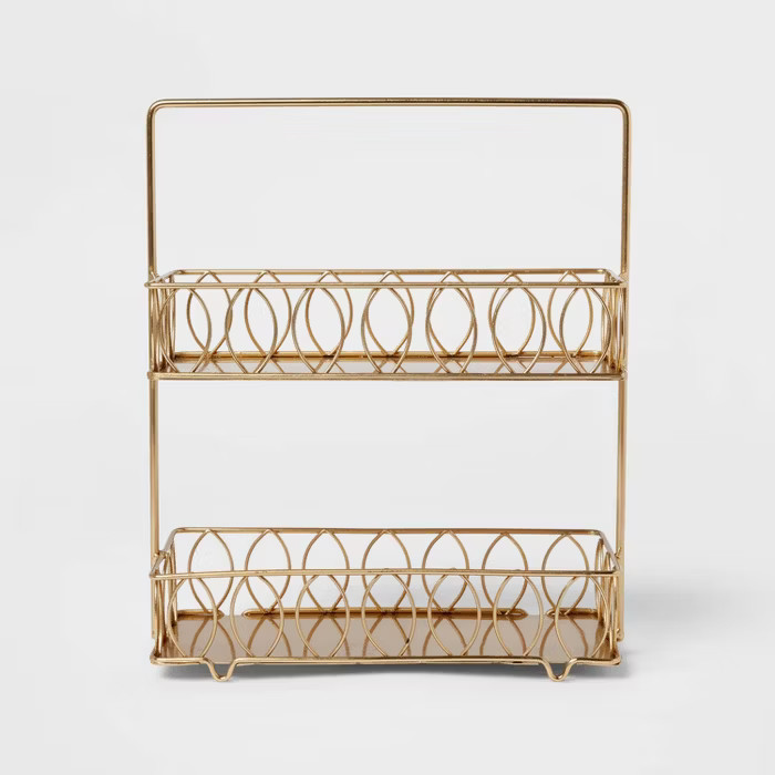 Iron Wire 2-Tier Spice Rack Gold - Threshold™ | Target
