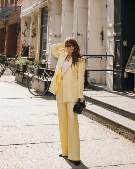 The power of a buttery yellow linen suit

#LTKSeasonal #LTKstyletip #LTKworkwear
