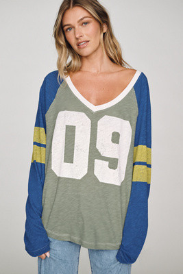100% Cotton Long-Sleeve Varsity Shirt Top | Anthropologie (US)
