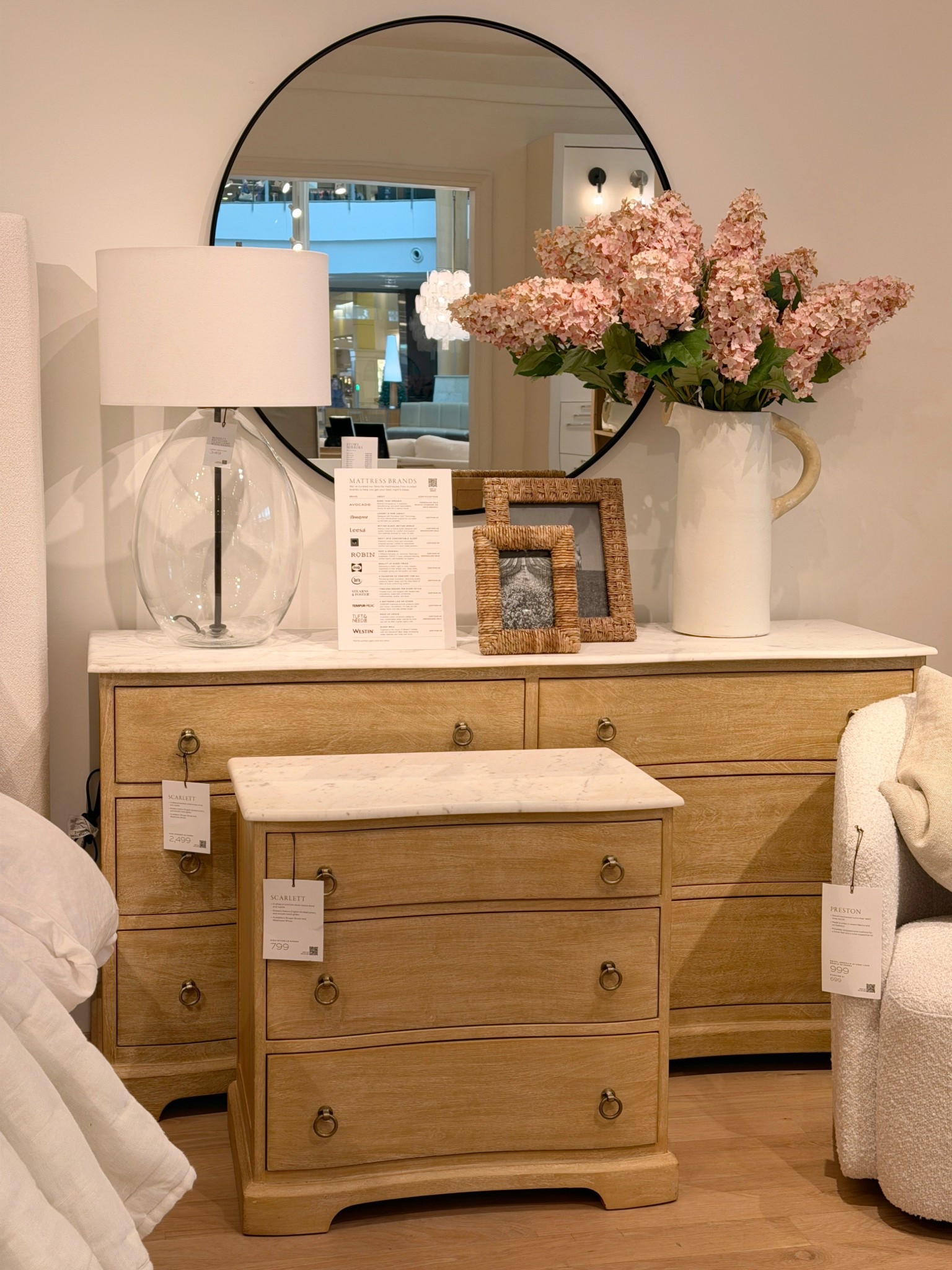 Timeless bedroom elegance! ✨ The Scarlett Marble Nightstand and Dresser from Pottery Barn in the Weathered Wheat finish bring such a refined, classic look to the bedroom. 🌸 The luxe marble tops paired with the light wood tones create a beautiful balance of sophistication and warmth. 🤍 A stunning set that feels classic, elegant, and built to last. Linked these pieces and other new Pottery Barn bedroom finds to shop! ☺️
#PotteryBarn #BedroomInspo #ClassicBedroom 

#LTKHome #LTKSaleAlert
