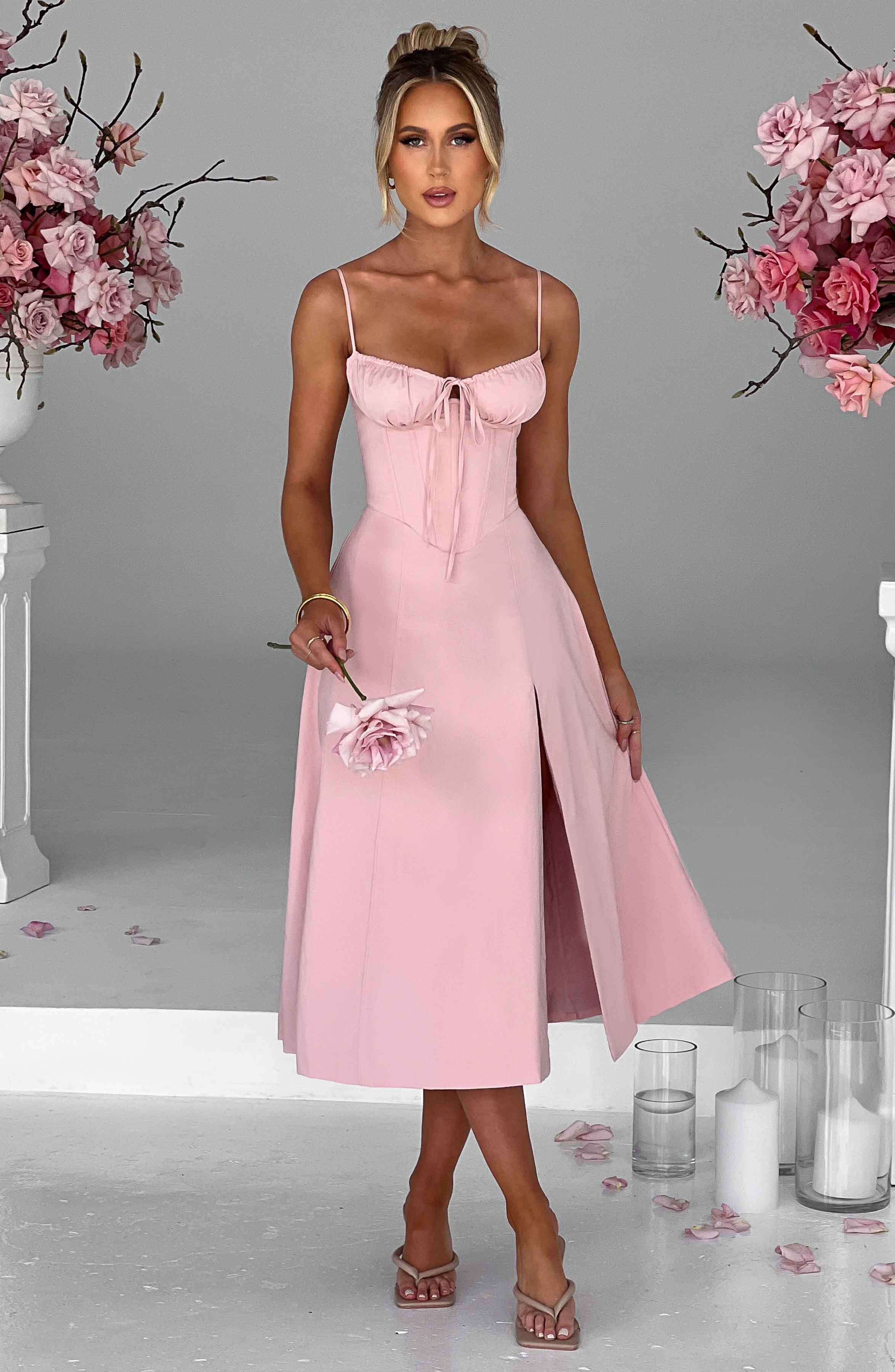 Deanna Midi Dress - Blush | Babyboo (global)